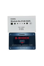 Authentic Casio G-SHOCK warranty card and module packaging