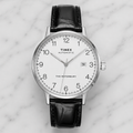 Timex Waterbury Automatic | Classic White Dial & Onyx Leather