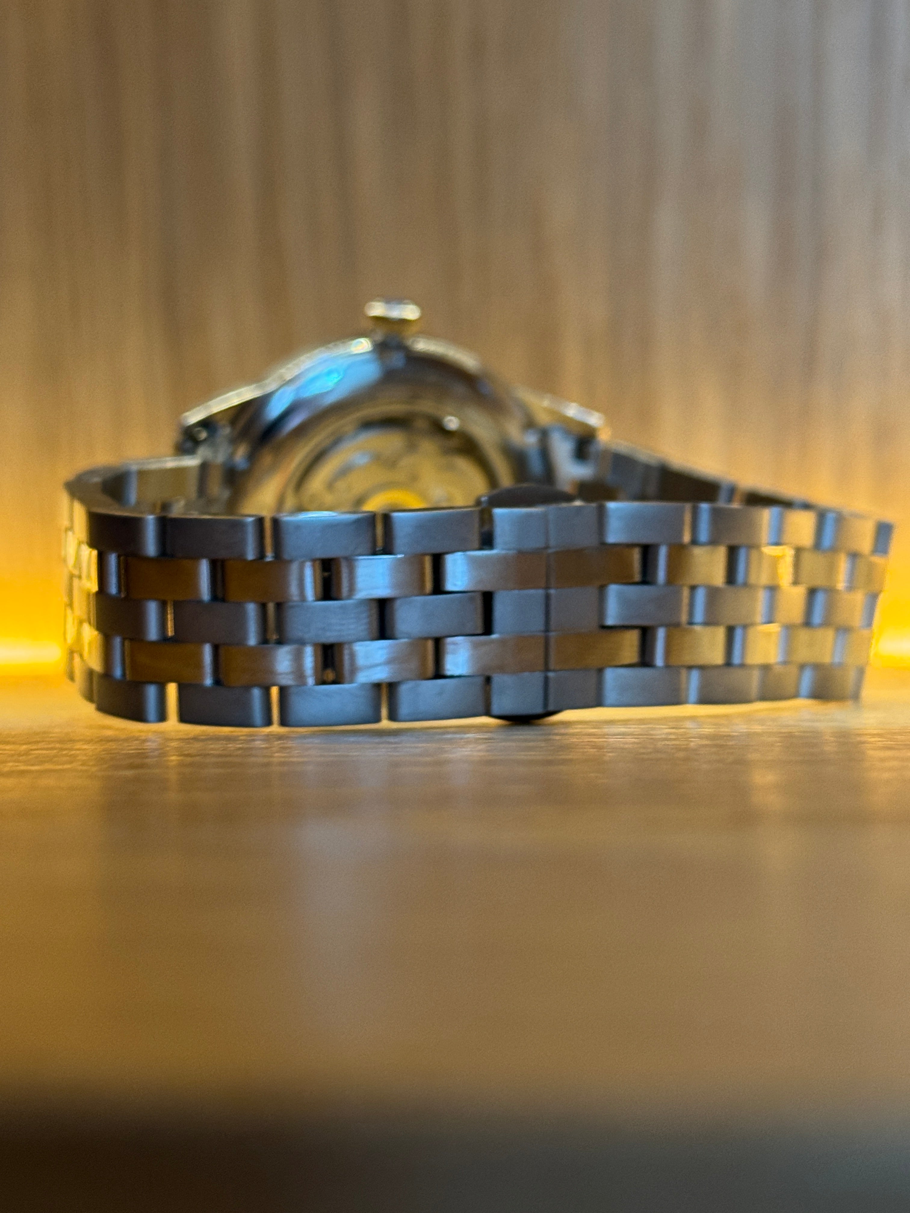 Seiko Presage Cocktail Time automatic, stainless steel bracelet and clasp detail