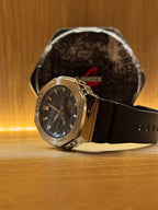 ABA Custom Build 'Sapphire Steel' — blue textured dial detail