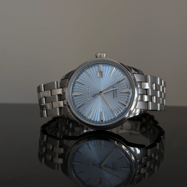 Gentleman's Seiko Presage 'Skydiving' | Ice Blue Sunburst Dial (SSK037J1)