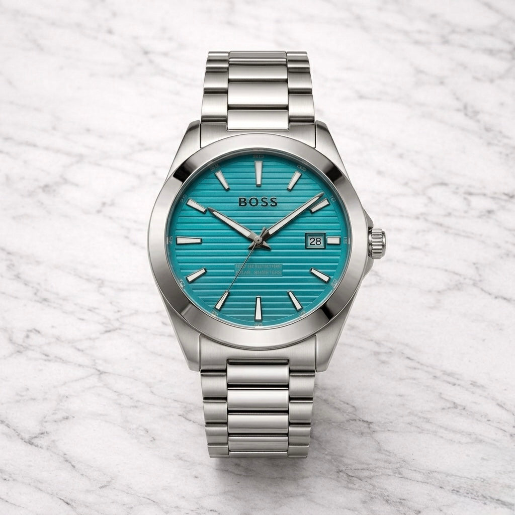 BOSS Strike | Ice Blue Horizontal Dial & Steel Bracelet (1513904)