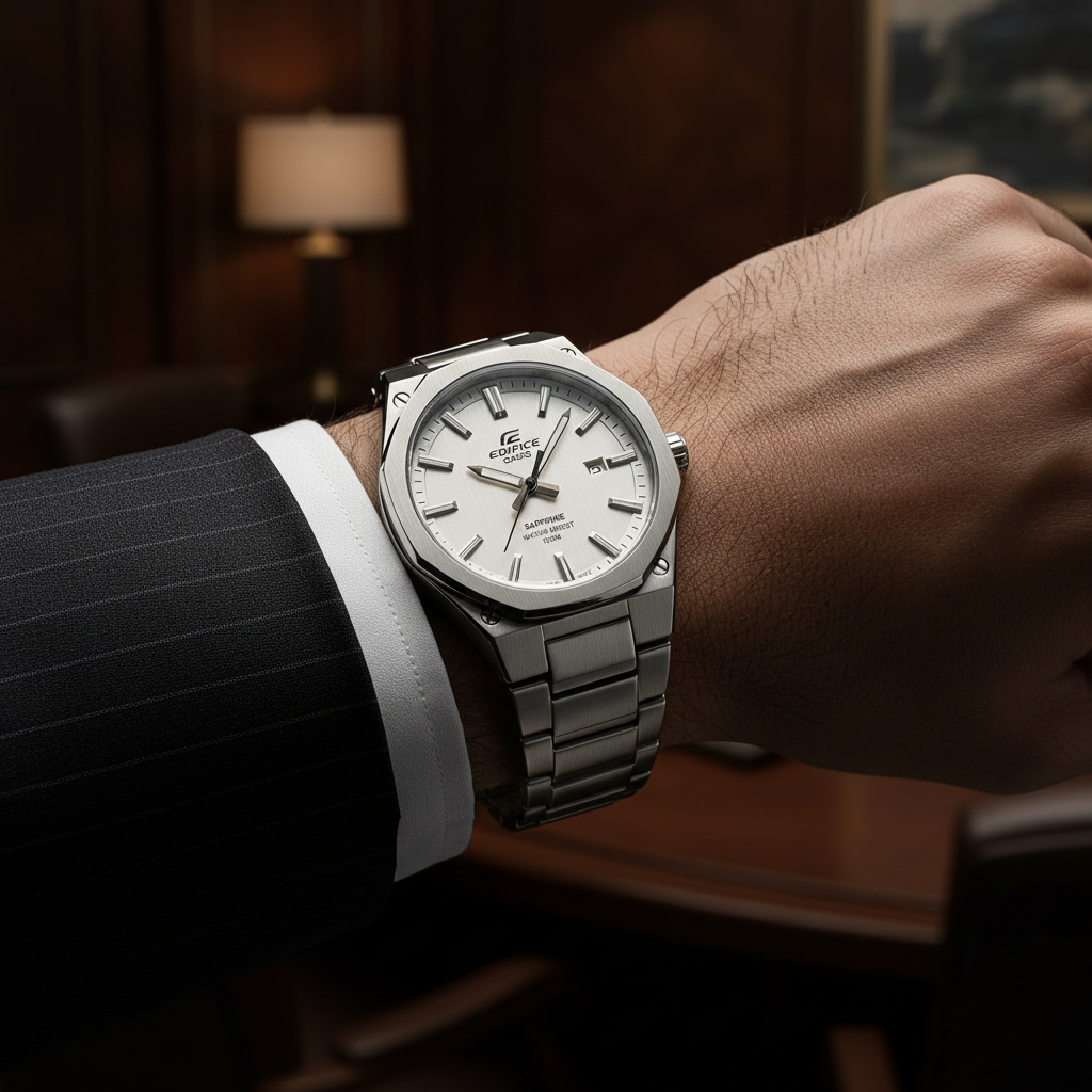 Dark Corporate Luxury Watch on Wrist