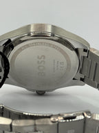 Black dial chronograph detail