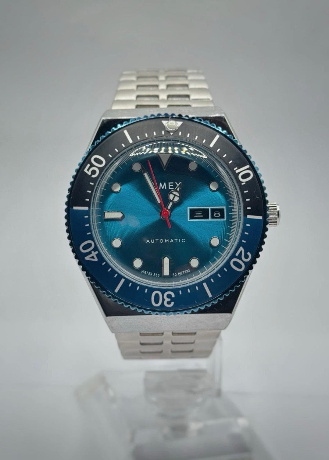 Timex Blueberry automatic diver, blue bezel, stainless steel