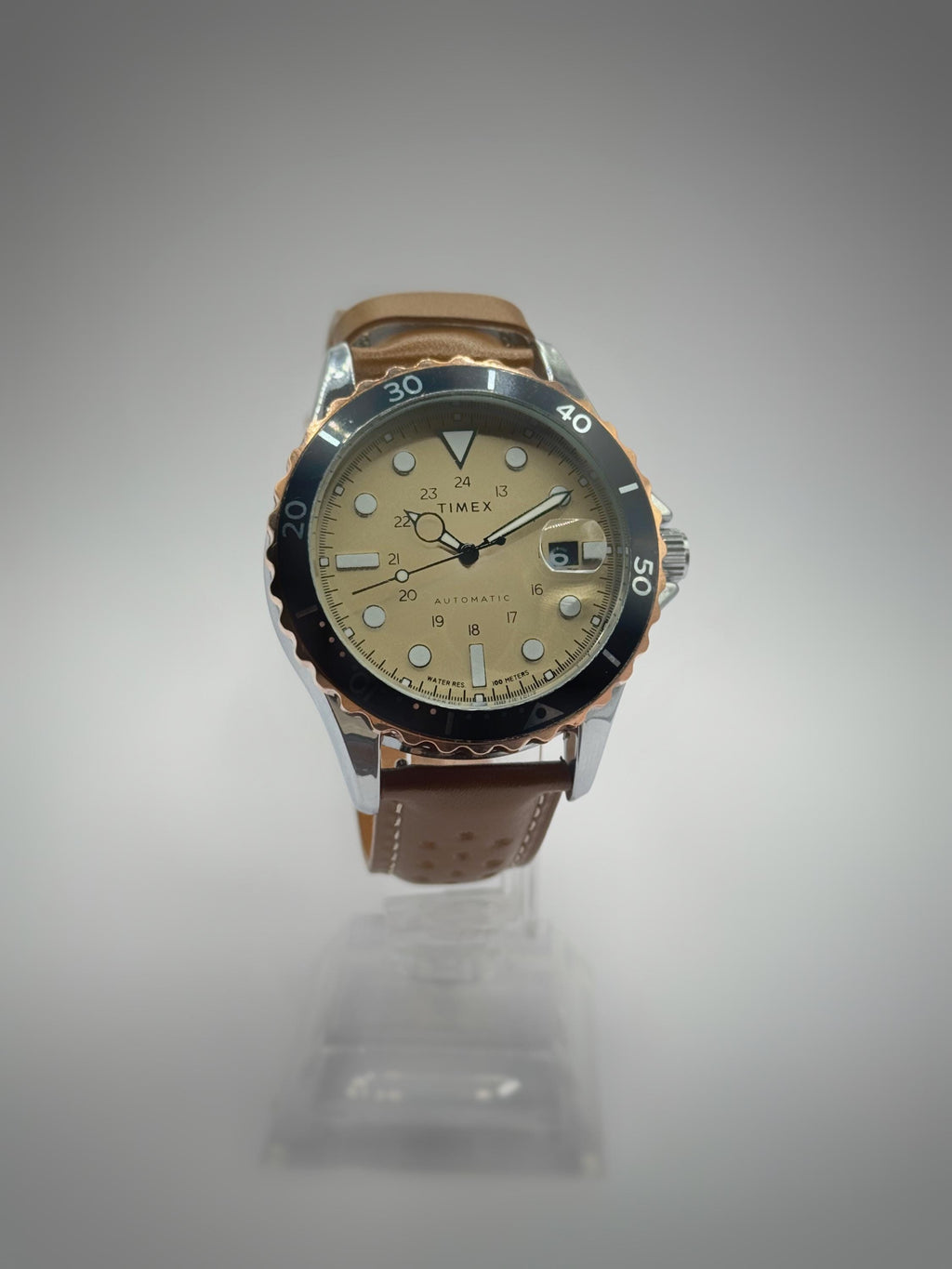 Timex Navi XL automatic dive watch, stainless steel