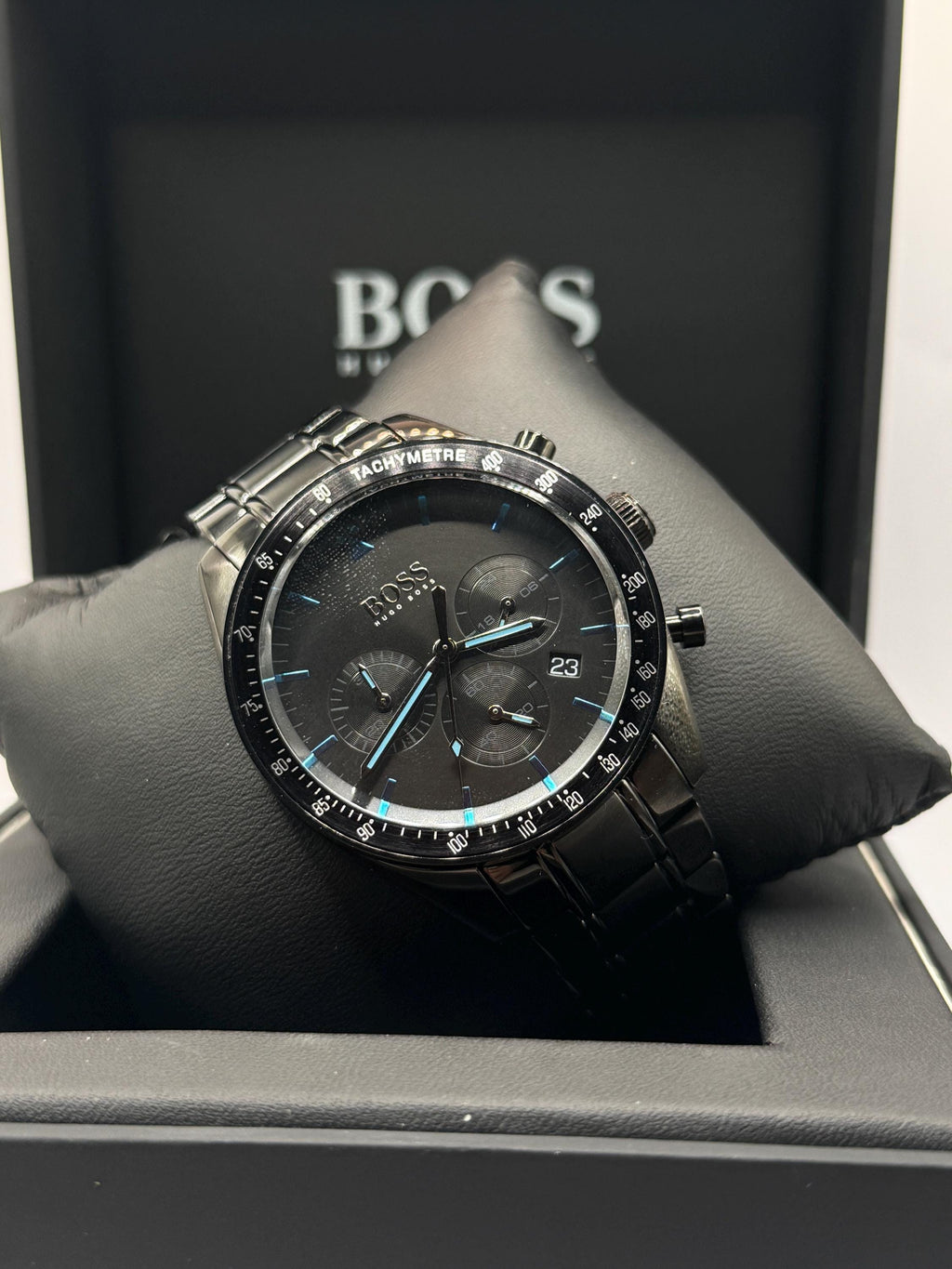 Hugo Boss all black chronograph, black PVD steel