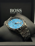 Hugo Boss blue dial chronograph, 44mm stainless steel
