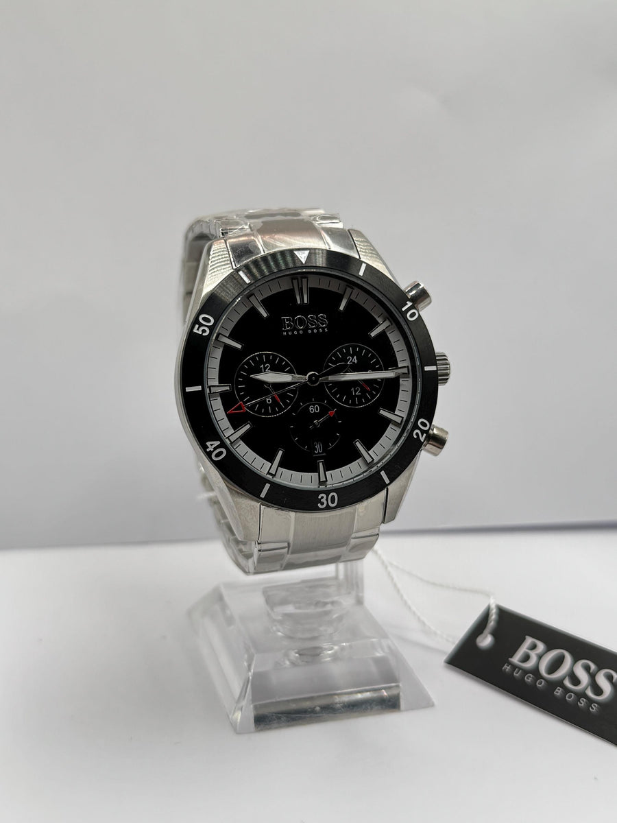 Hugo Boss chronograph on wrist