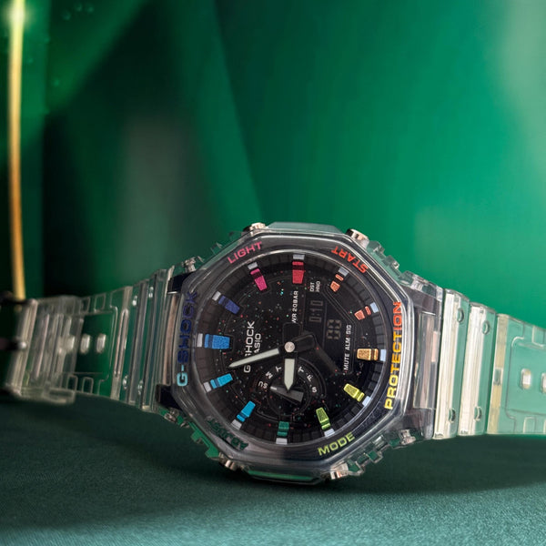 ABA Custom Build | Rainbow Skeleton - Full Clear Build (Casio GA-2100 base)