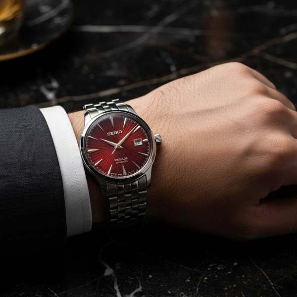 Gentleman's Seiko Presage 'Red Garnet' JDM Edition | Rare NOS Sunburst Dial